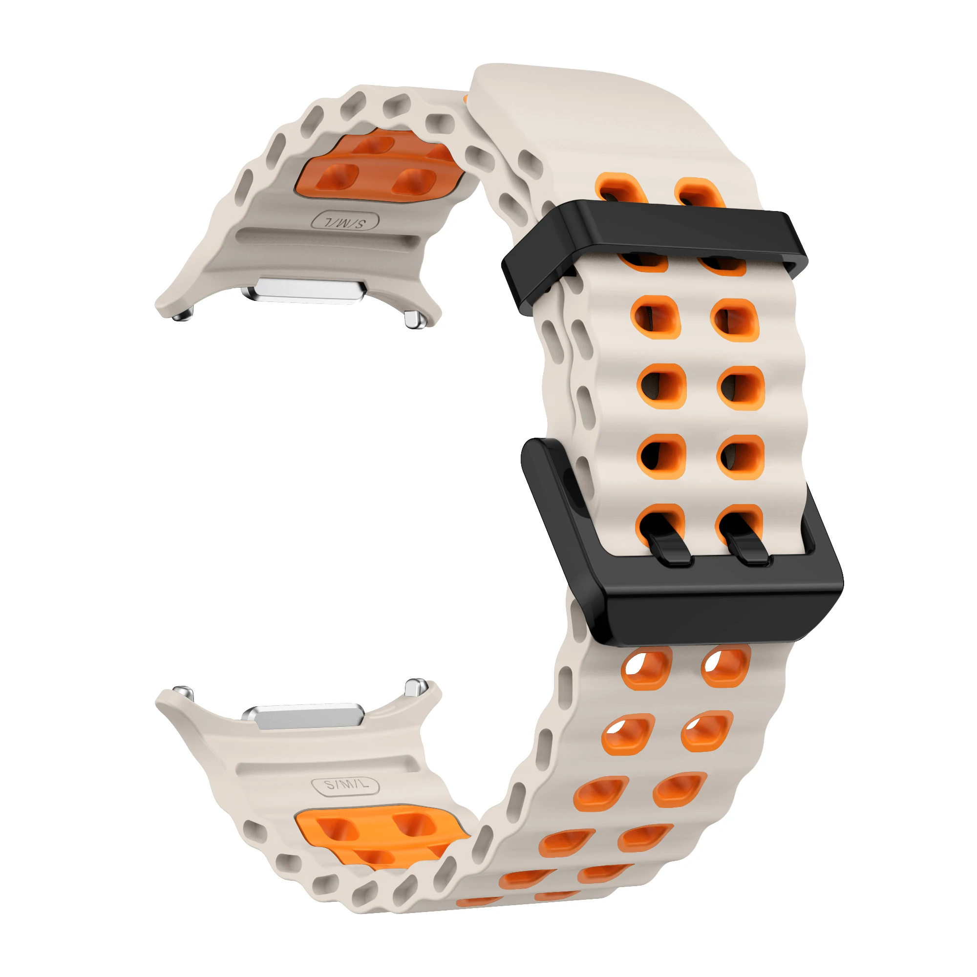 Two-Tone Sports Silicone Watch Band - Ultra Marine Bracelet Strap