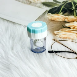 Compact Manual Contact Lens Washer & Cleaner | Portable Case for Everyday & Travel Use (1x Green)