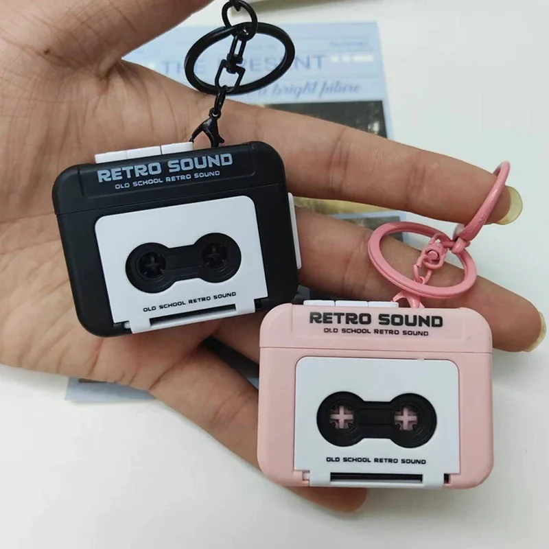 Draagbare retro recorder sleutelhanger, creatieve mini-taperecorder Draagbare retro recorder sleutelhanger, creatieve mini-taperecorder