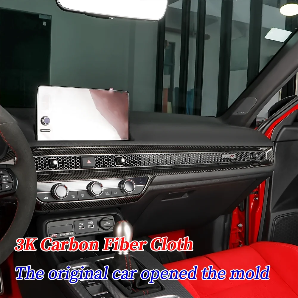 Carbon Fiber Dashboard Cover Fit for 11th Gen Civic Type r FL5 Typer Console  Dashboard Trim Cover Dash Air Vent Outlet Cover - AliExpress