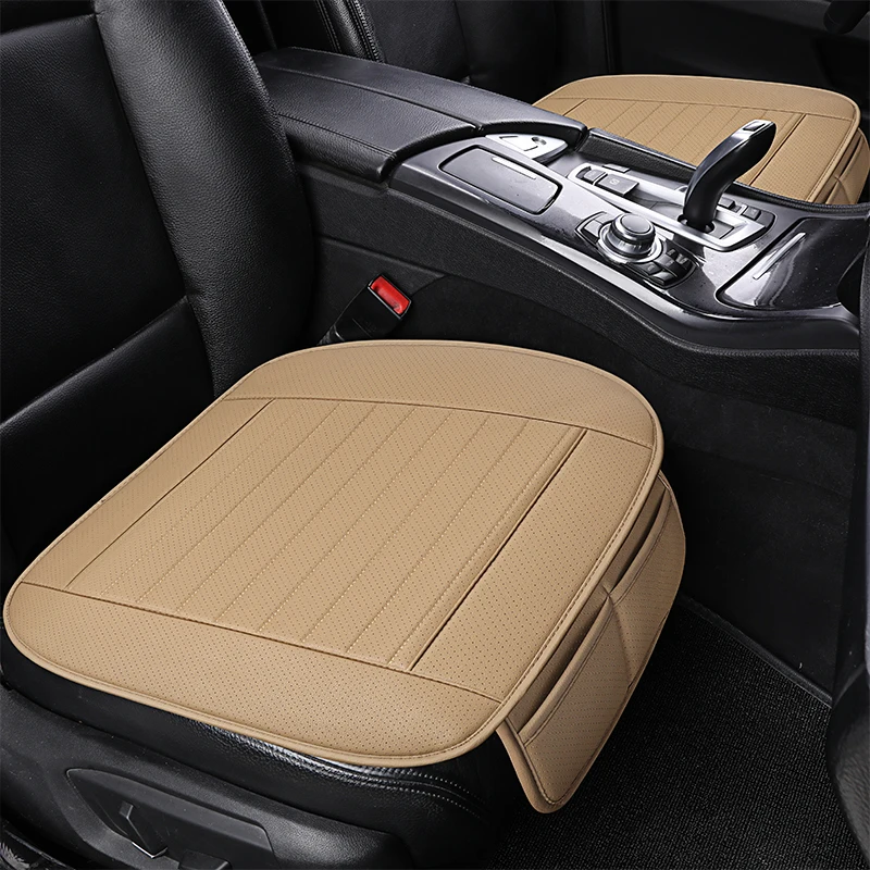 Perforated Leather Car Seat Cushion Breathable and Non-slip Car Seat Cover Suitable for All Seasons