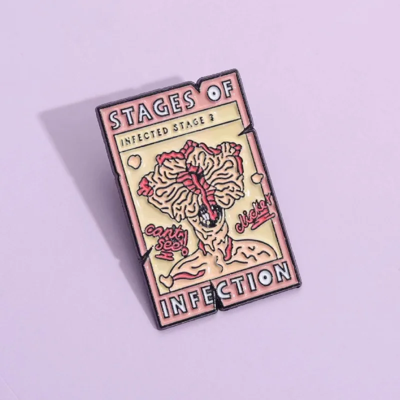Новая эмалированная заколка с вирусной инфекцией, персонализированная брошь Судного дня, выживание и спасение, ужас нас, ТВ-сериал, брошь на лацкан, украшения для подарка