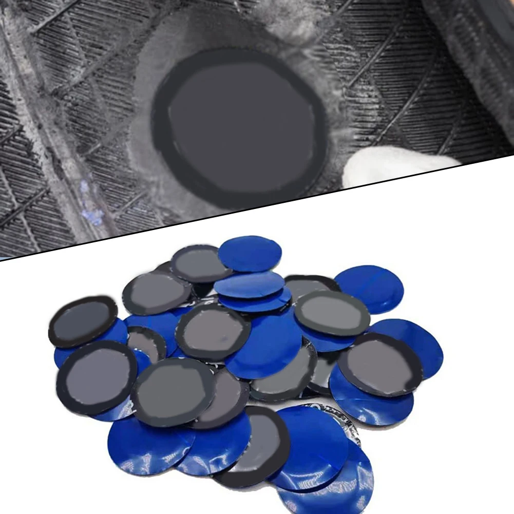 

50Pcs 45mm Car Rubber Wired Tyre Patches Puncture Repair Mushroom Plug Patch KIT Blue Accessories For Car Motorcycle Bike