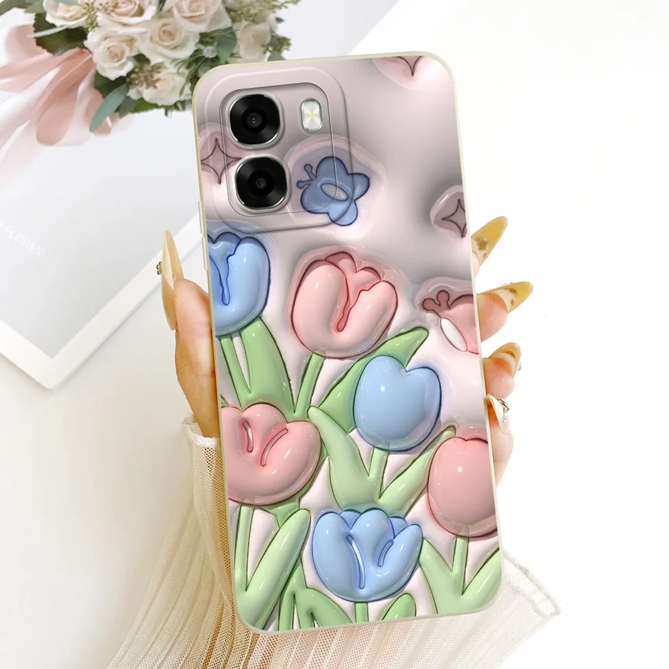 Cute Kawaii Luxury Fashion Flower Silicone Phone Case Cover