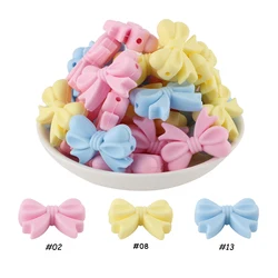 Sunrony Bowknot Silicone Beads Set for DIY Jewelry and Accessories - Pack of 10 (10pcs Set 1)