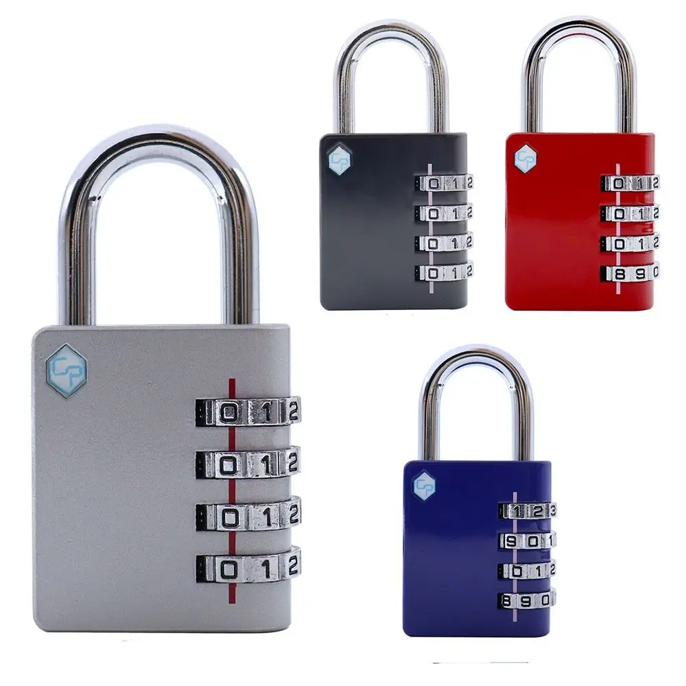 

Zinc alloy Dormitory Cabinet Lock Anti-theft 4 Digit Password Lock Portable Backpack Zipper Lock for Travel Home