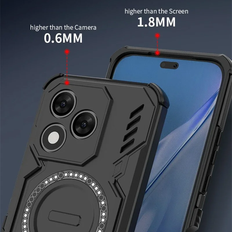 Enhanced Lens Protection Heat Dissipation Case with Magnetic Wireless Charging Shell Cover