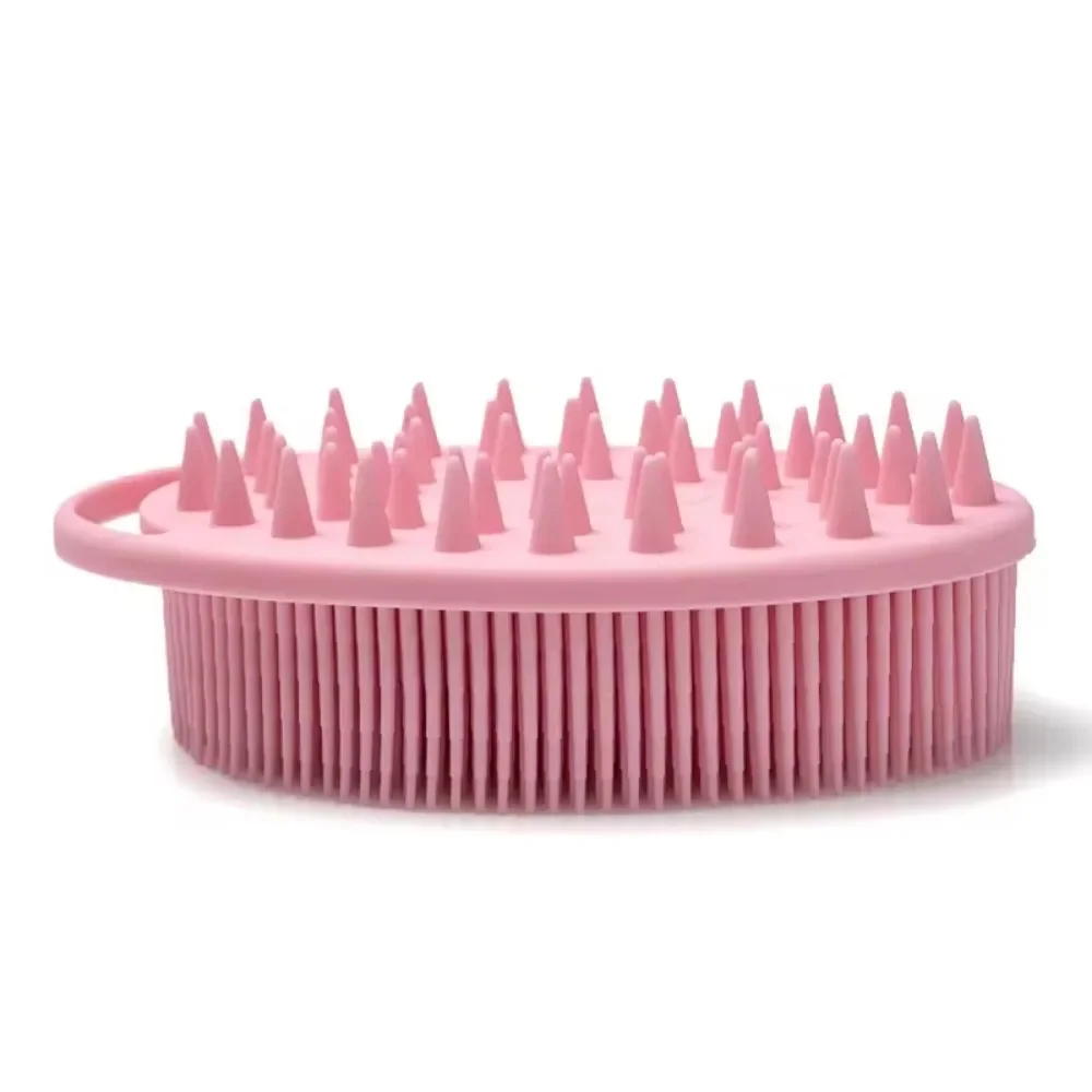 2 In 1 Silicone Shower Brush Scrubber Soft Silicone Scalp Massager Shampoo Brush Double-Sided Body Brush Foam Skin Clean Tool 6