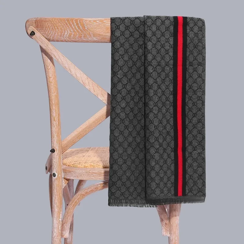 Men Cashmere Scarf Luxury Brand Designer Scarf Winter Warm Shawl