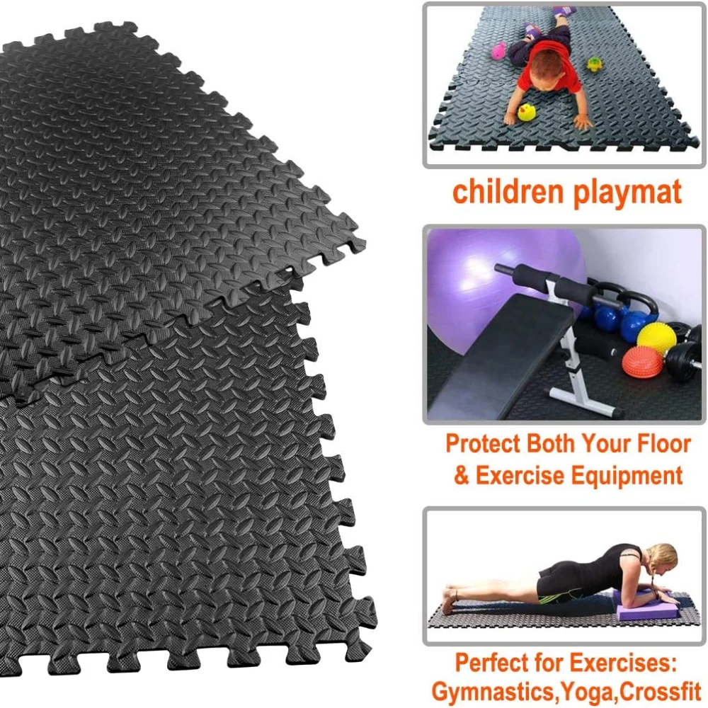 4~24PCS 30x30cm Sports Protection Gym Mat EVA Leaf Foam Mat Yoga Non-slip Splicing Mats Floor Tile Protection Anti-shock Fitness yoga mat,sports floor mats,yoga fitness equipment