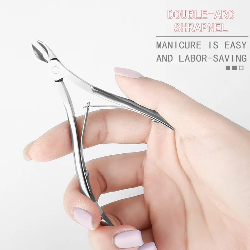 Professional Stainless Steel Nail Cuticle Pusher Scissors Set Dead Skin Remover Nippers Cutter For Cleaner Manicure Accessories