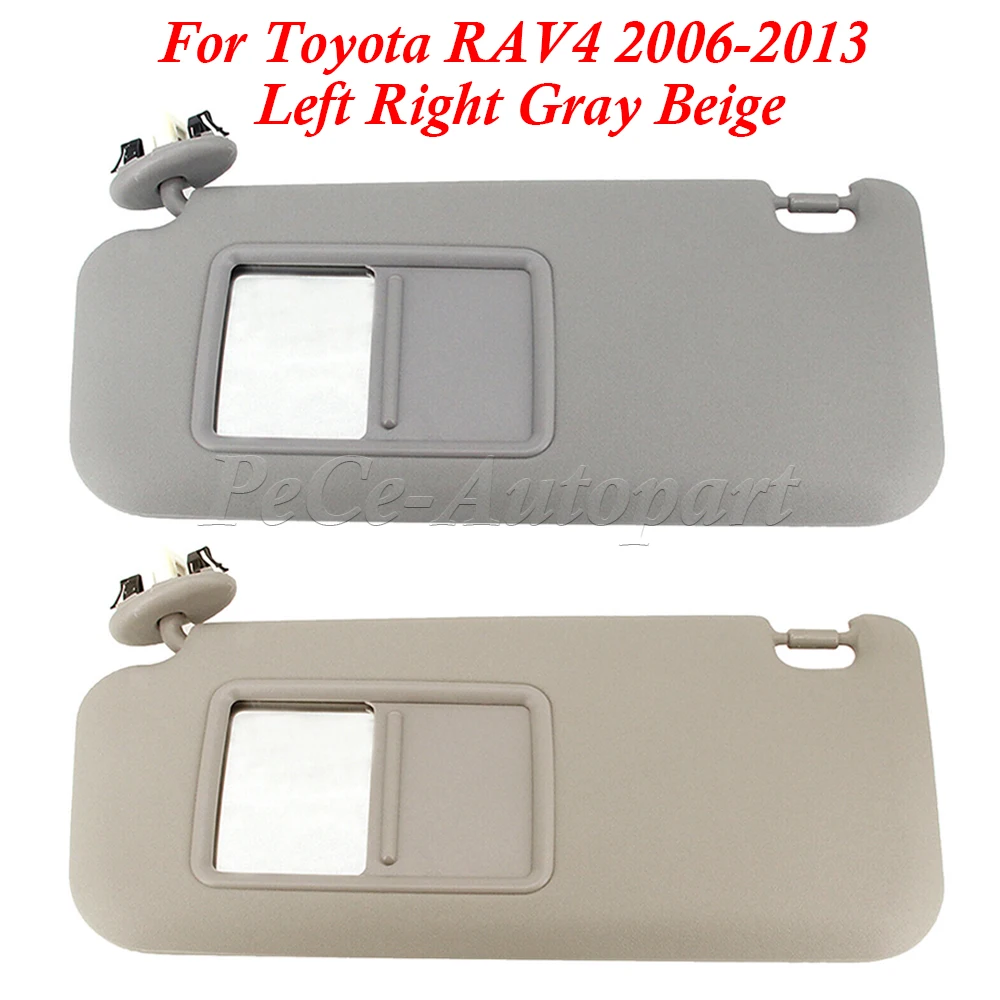 

74320-42501-B2 74320-42501-A1 Car Left Right Replace Sun Visor Block Shade For Toyota RAV4 2006-2013 Driver Grey Beige