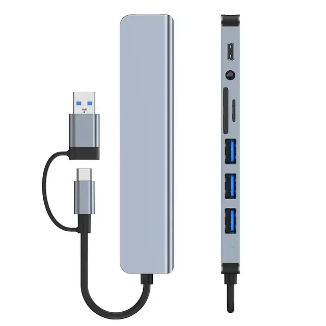 8-in-2 USB Hub Docking Station 4