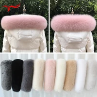 Winter Genuine 100% Real Fox Fur Scarf Fox Straight Collar Scarf Genuine Thick Shawl Natural Fox Fur Collar Real Fox Fur Scarves 1