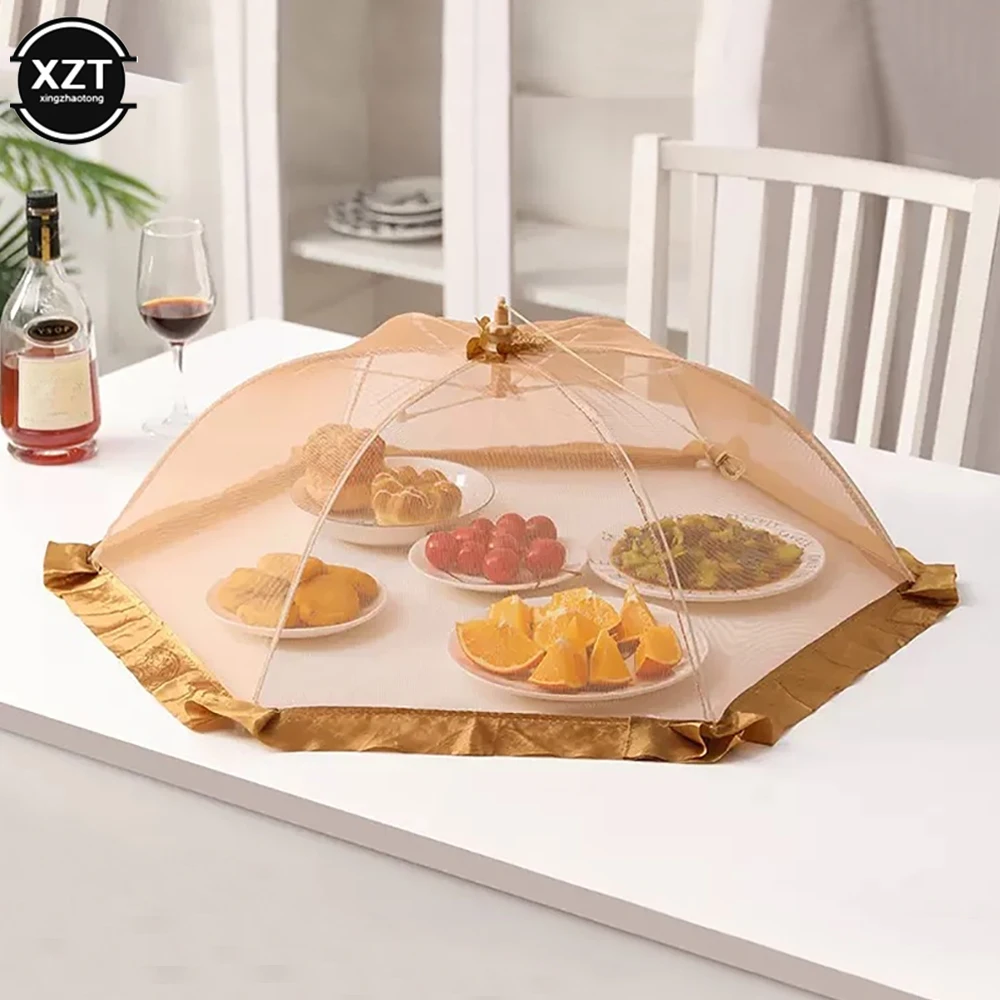 Foldable Food Mesh Cover Fly Anti Mosquito Pop-Up Food Cover Umbrella Meal Vegetable Fruit Breathable Kitchen Accessories food cover
