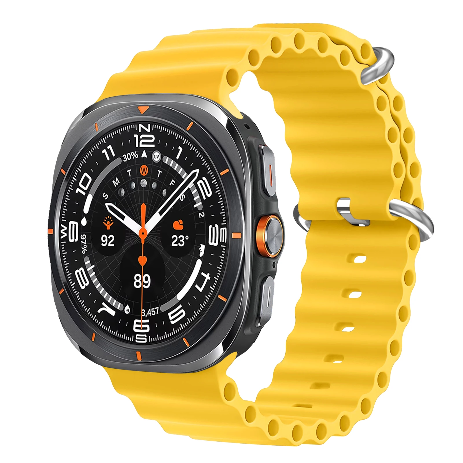 Ocean Band Sport Silicone Bracelet Strap, 47mm,