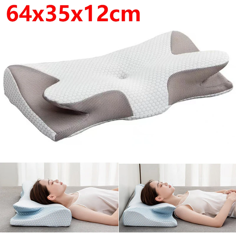 Memory Foam Contour Pillow Neck Shoulder Pain Ergonomic Orthopedic Pillow  for Side Back Stomach Sleeper Contoured Support Pillow - AliExpress