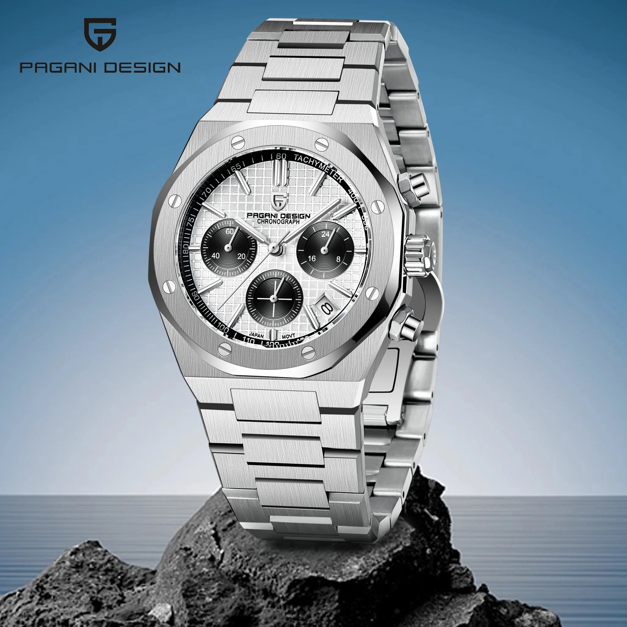 Pagani Design 2023 New Men's Luxury Quartz Watch Stainless Steel 200 Meters Waterproof Men's Leisure Sports Watch Reloj Hombre W
