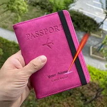 기능성 문서 비즈니스 여권 커버, 여행 지갑, 탄성 밴드, 맞춤형 홀더