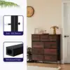 9 Drawer Dresser, Wide Chest Of Drawers Nightstand Storage Tower Storage Dresser Fabric Dresser With Wood Top 6