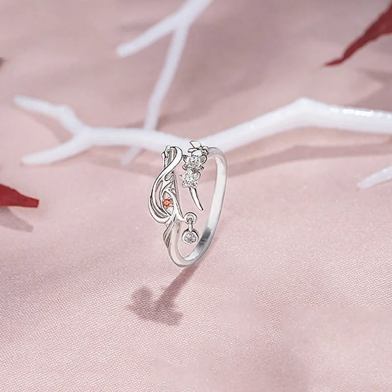 Anime Ring Anime Tian Guan Ci Fu Ring Hua Cheng Xie Lian Cosplay Adjustable Unisex Birthday Couple Rings Comics TGCF Jewelry Accessories