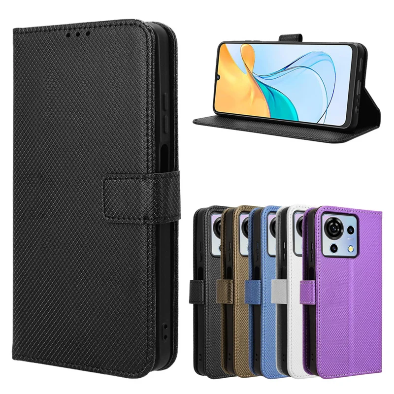 Per Zte Blade V50 Vita 4G Custodia Luxury Flip Diamond Pattern Skin Pu Leather Wallet Lanyard Per Zte Blade V50 Vita Phone Bags