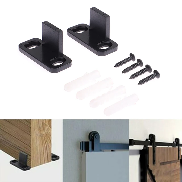 Guida A Pavimento Per Porte Scorrevoli - 2 Pezzi Nero, Regolabile Per Porte Di Fienile E Interne - Foto 7