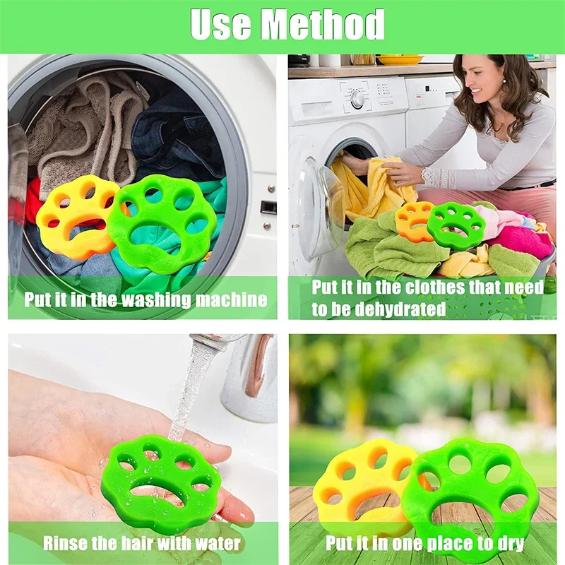 Pet Hair Remover Washing Machine Hair Remover Reusable Cat Dog Fur Lint Clothes Dryer Cleaning Laundry Tools