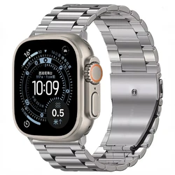 Stainless Steel Metal Strap for Apple Watch - Premium Bracelet Band (Titanium color)
