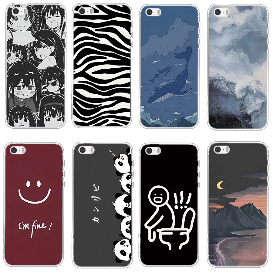 Custodia In Silicone Per Iphone 4 4S 5 5S Se 6 6S Casi Coque Paraurti Cover Posteriore 360 Intero Protettivo Morbido Tpu