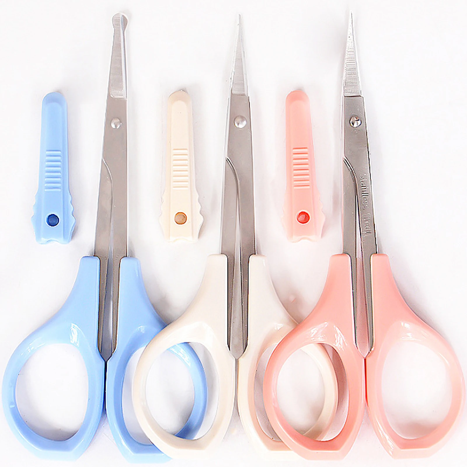 

1Pcs Eyebrow Trimmer Scissors Eyelash Nose Hair Remover Makeup Tools Stainless Steel Nail Dead Skin Remover Clips