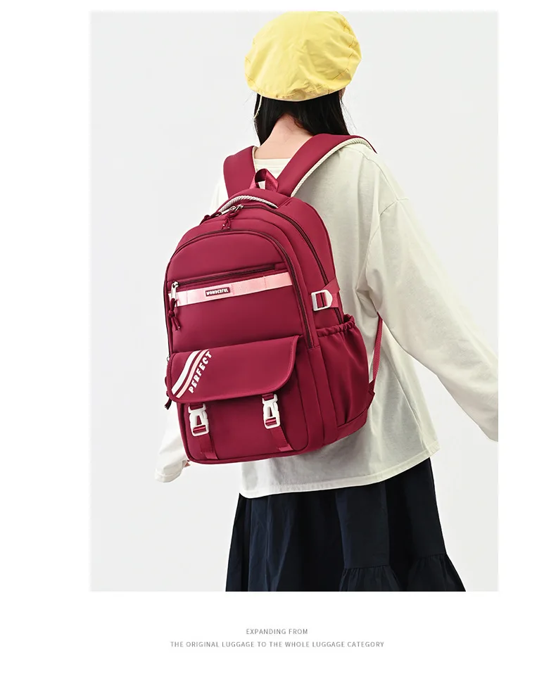 2026 neueste Trendy Verdicken Rucksack Für Frauen Frühling Und Herbst Einfache Reise Laptop Rucksack Für Männer Hohe Schule Und Mittleren – Detail 13