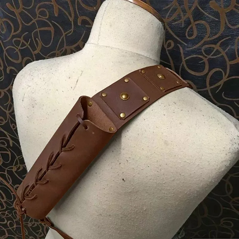 Wide Sword Belt Medieval Steampunk Men Knight Warrior Armor Middle Ages Viking Pirate Cosplay Costume Props Accessory For Adult leather belt