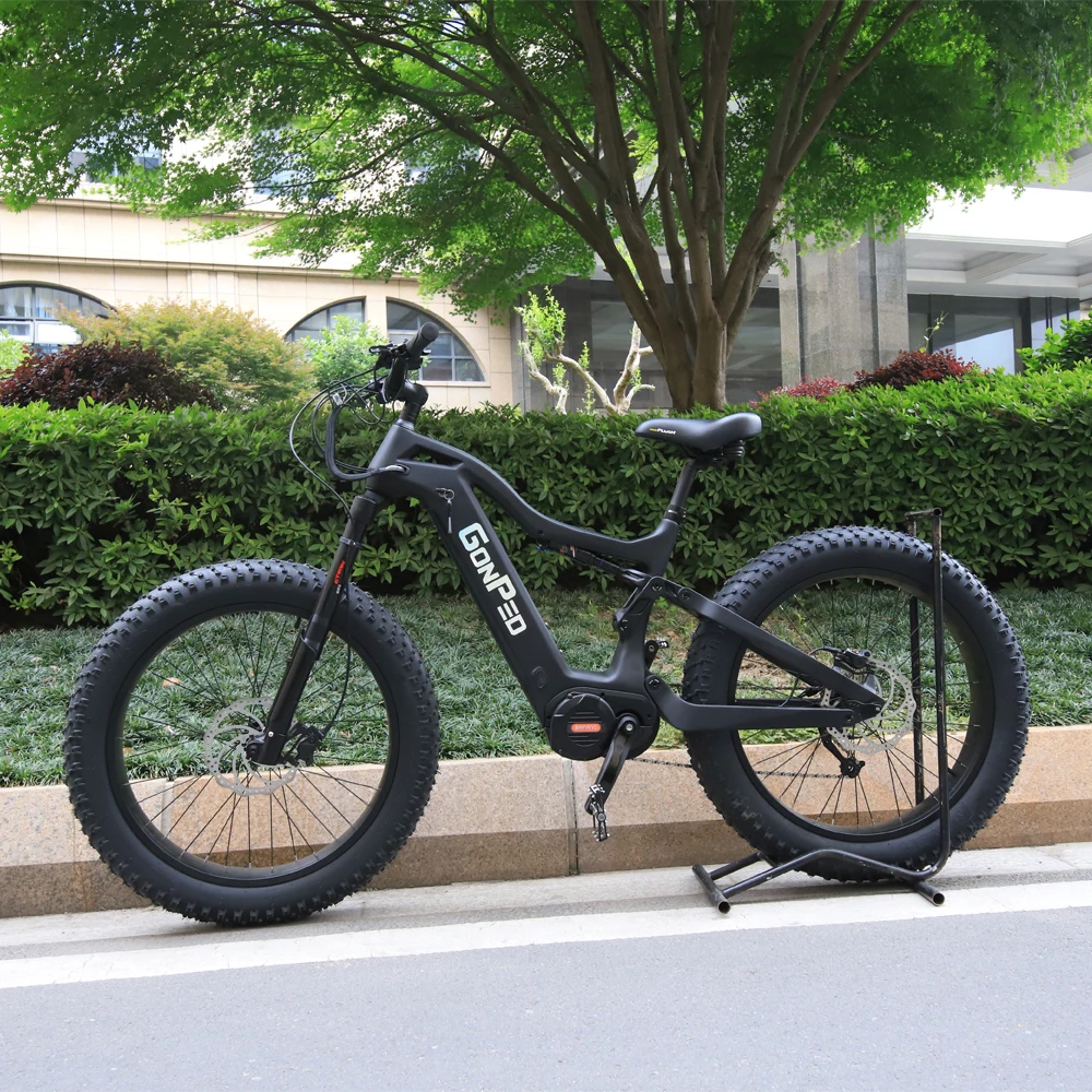 곤페드 팻 타이어 전기 자전거 카드레 VTT 레트리크 브라팡 M620 미드 드라이브 전기 자전거 풀 서스펜션 전기 자전거 1000w