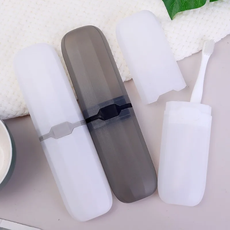 Travel Toothbrush Case Holder Plastic Portable Tooth Brush Covers Dust-Proof Pouch Cup Bathroom Toothpaste Storage Containers