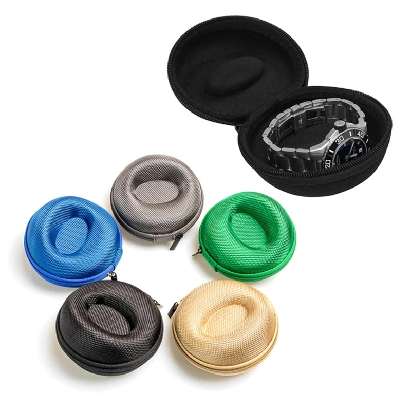 

EVA Single Watch Travel Cases Portable Storage Organizer Shock-Resistant Waterproof Smartwatches Zippered Container Box