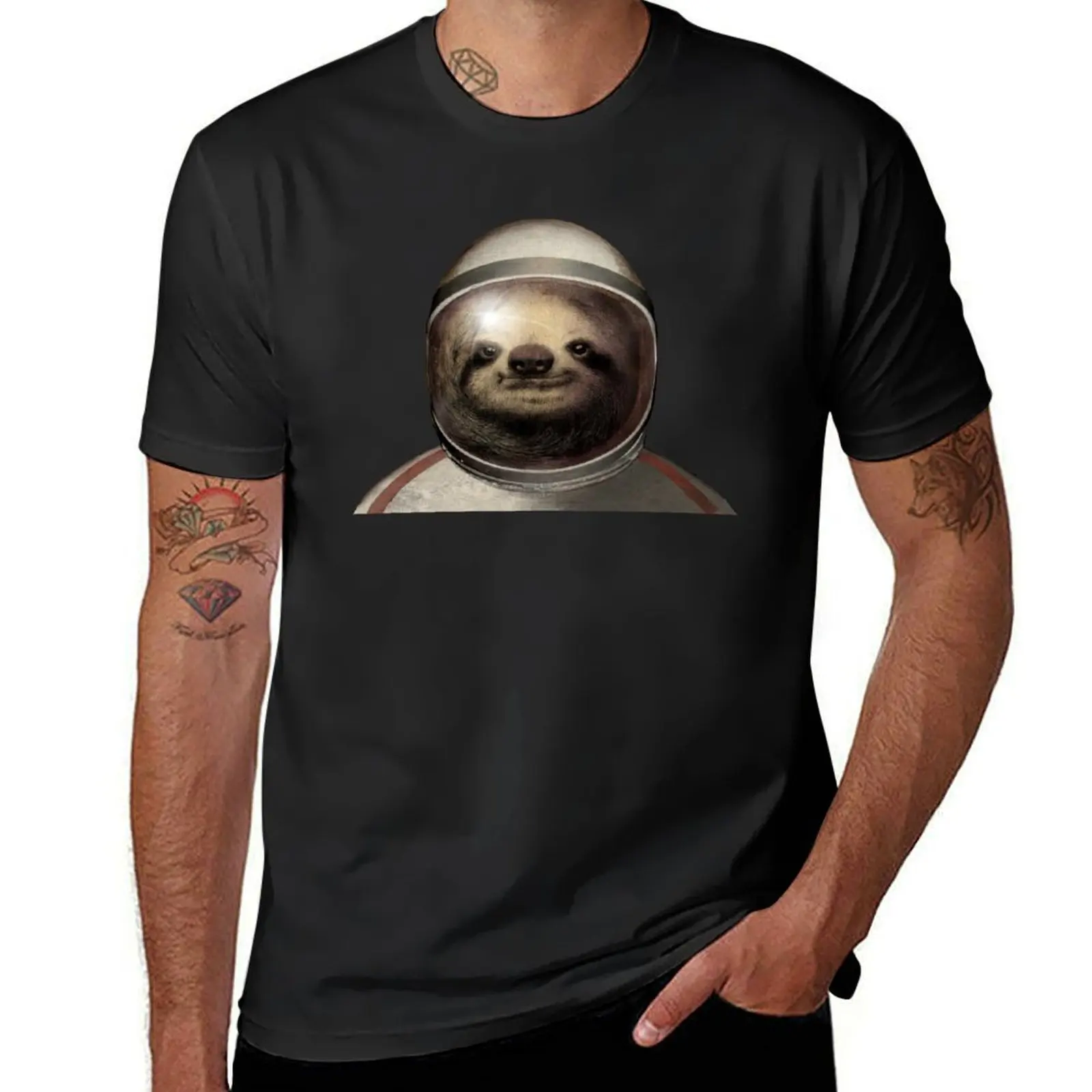

Space Sloth T-Shirt funnys customizeds summer clothes black t shirts for men