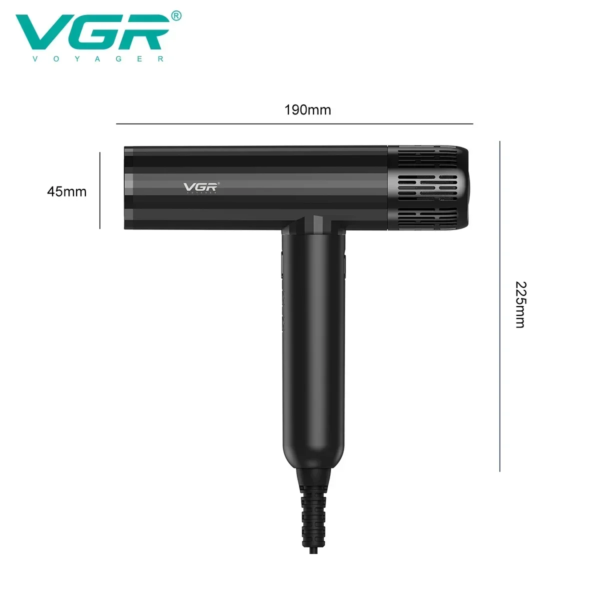 VGR ヘアドライヤー プロフェッショナル 送風機 ブラシレスモーター
