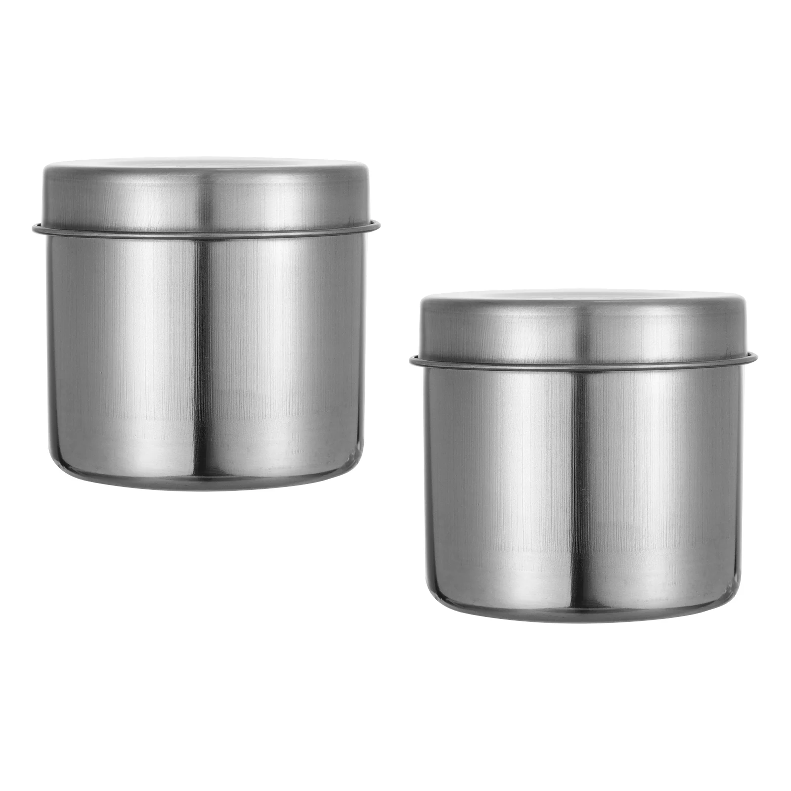 

2 Pcs Stainless Steel Storage Tank Seasoning Container Multifunctional Can Household Cylinder Alcohol