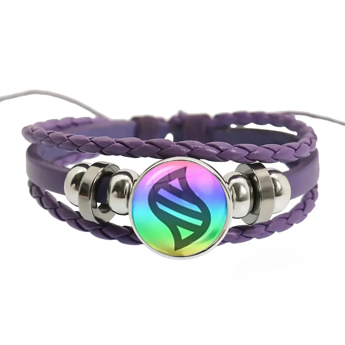 Japanese Anime Giant Stone Pocket Monster Bracelet Glass Circular Leather Bracelet for Adult and Children