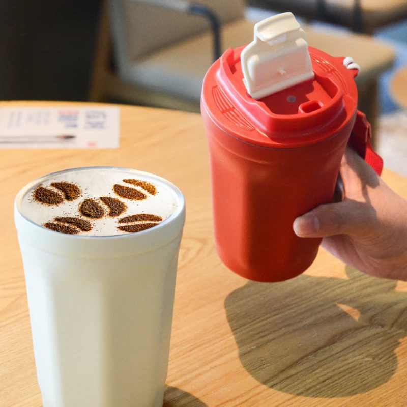 380ML Stainless Steel Vacuum Insulated Tumbler Keep Warm and Cold Reusable Coffee Cup with Lids Tea Mug for School Office Car_voghion.com