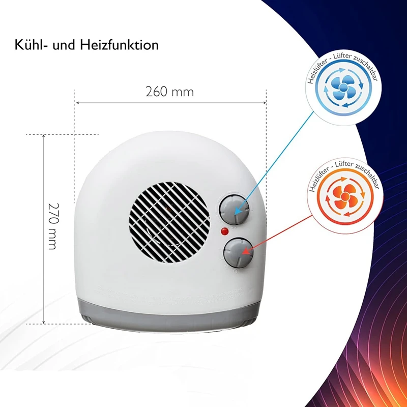 Electric Heater 2000 W Mobile Heater Thermal Fan Heater Electric Radiator  Mobile Convector Warmer Machine Winter-EU Plug