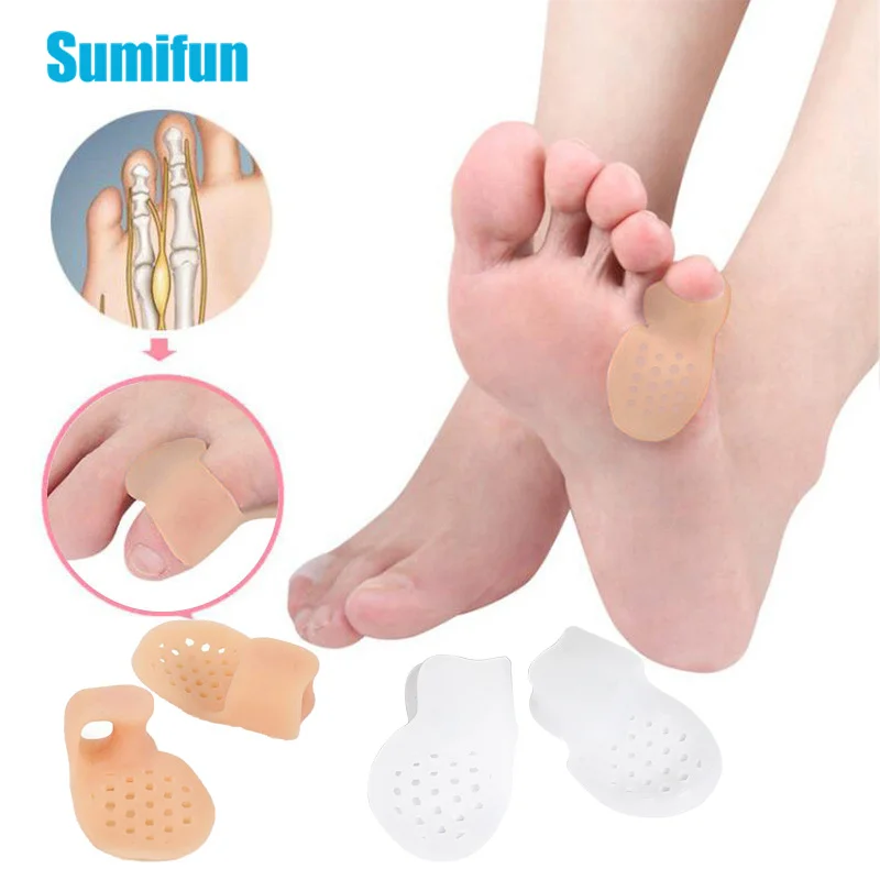 2pcs Little Toe Hallux Valgus Corrector Silicone Gel Bunions Toe Separator Finger Toes Straightener Feet Care Protector Tools