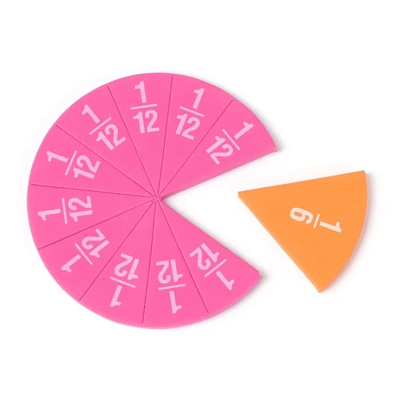 51Pcs EVA Round Shaped Fractions Circles Instrument Math Educational Toys Math Learning Tool Student Teaching Gifts educational toys math toys teaching aids toys fraction math manipulatives