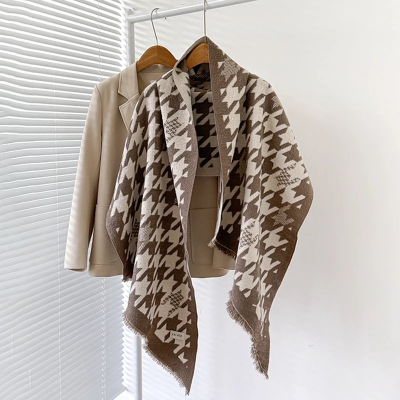 2025 Women's Luxury Brand Cashmere Winter Shawl - Vintage Allover Pattern Printed with Tassels, Pashmina Wrap & Bandana