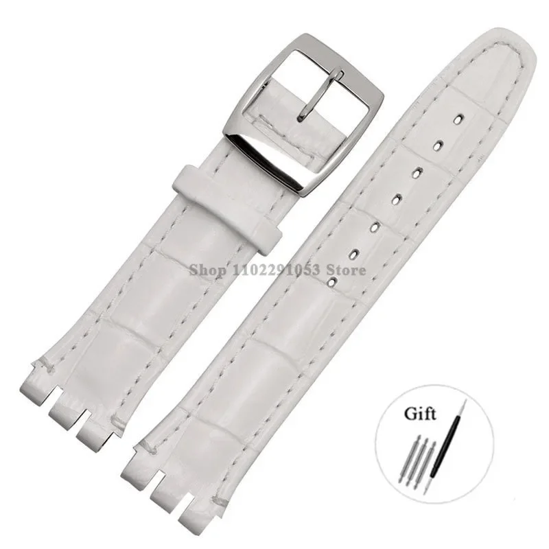 Premium Leather Watch Strap - 17mm/19mm, Multiple Colors, Waterproof, Unisex