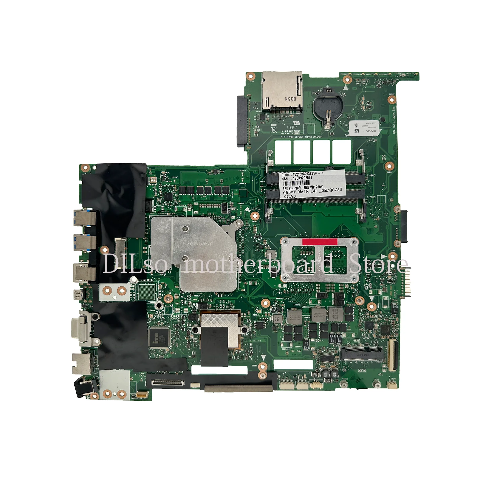 Kefu-motherboard Laptop para Asus G55v N13e-ge-a2 Gt660m Gpu Mainboard Slots Teste G55vw - Imagem 4