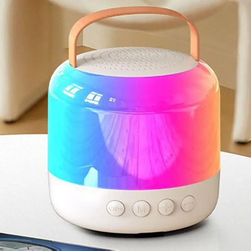 Karaoke Machine Portable Bluetooths Speaker System With 2 Wireless Colorful Microphones Home Family Singing Childrens Gifts