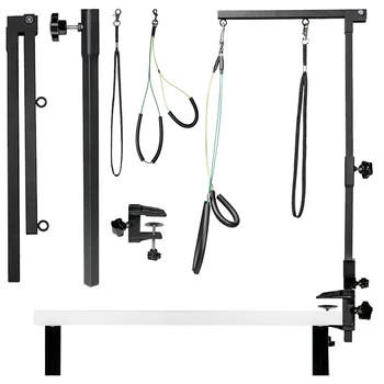 Dog Shower Stand Height Adjustable Suspender Grooming Table Arm Support Telescopic Pet Grooming Stand with Sling Pet Accessories 2