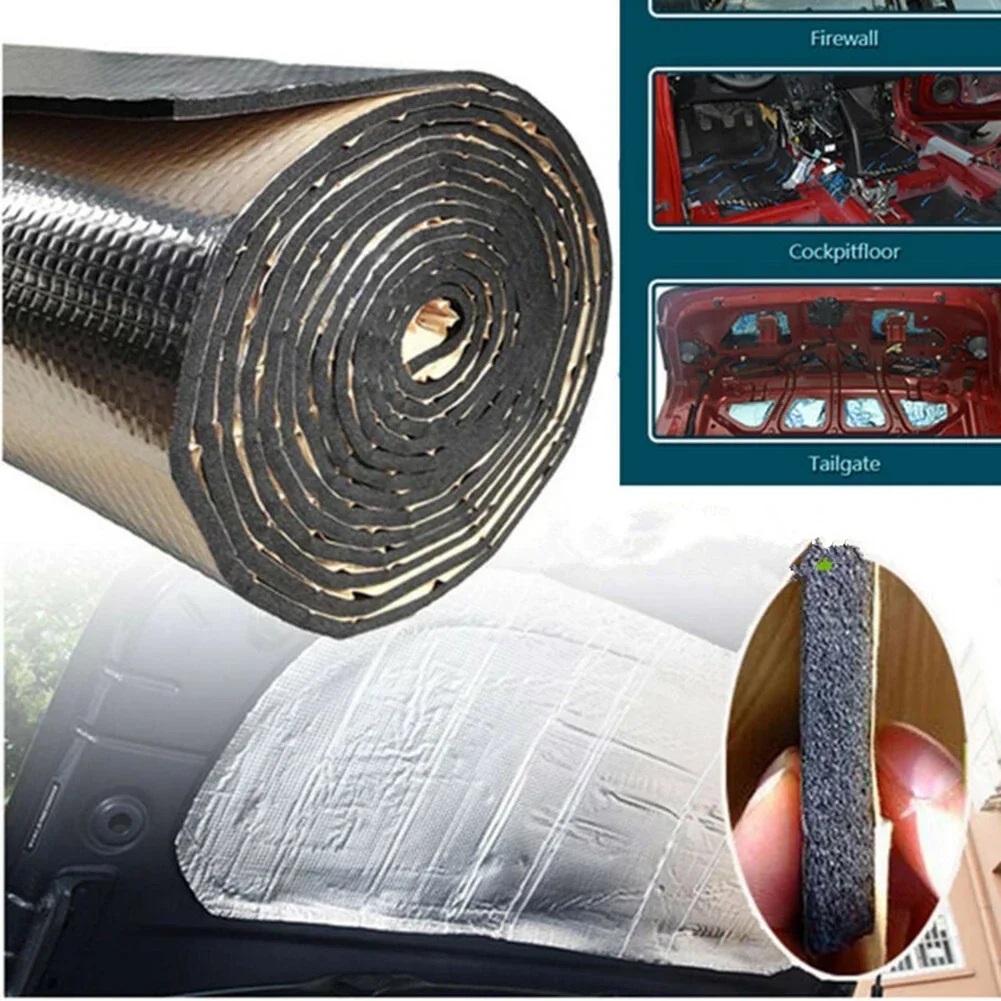 25cm*50cm 5mm Car Sound Deadening Studio Acoustic Absorption Deadener Foam Car Heatproof Soundproof Noise Insulation Cotton